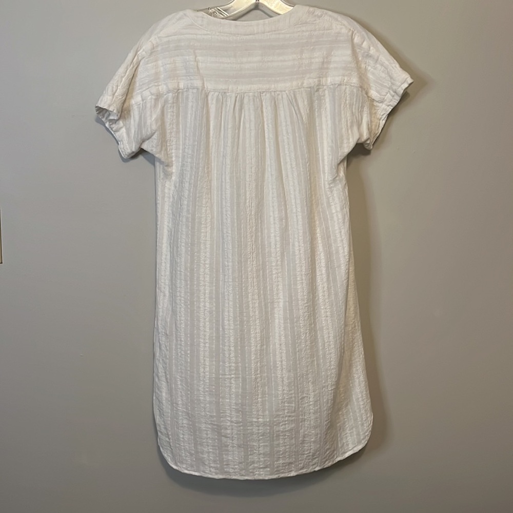 Marine Layer Cream Short Sleeve Swim Coverup Dress - Picture 7 of 7